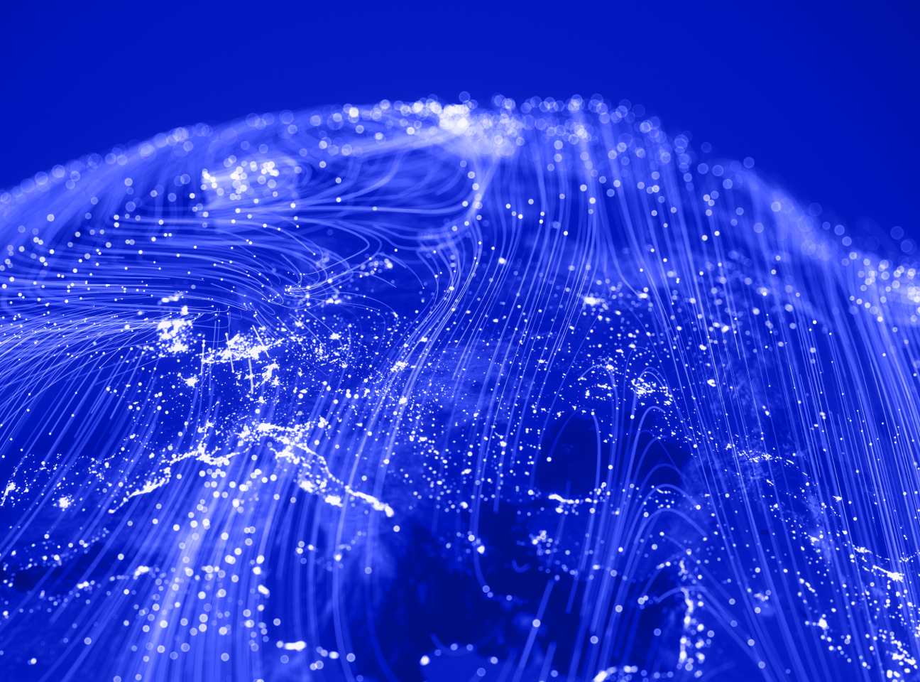 Imagen de portada: ilustración abstracta de una red neuronal, azul