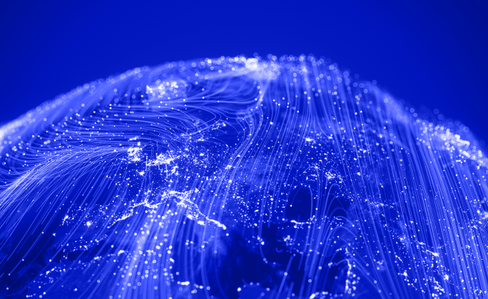 Imagen de portada: ilustración abstracta de una red neuronal, azul