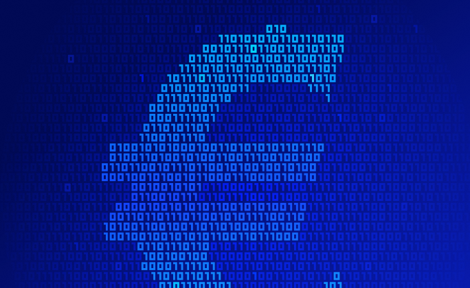 Banner promozionale Fabrick su sfondo blu con simbolo dell’euro formato da codice binario e testo sull’euro digitale: roadmap verso il 2029 e impatti per banche, PSP e imprese.