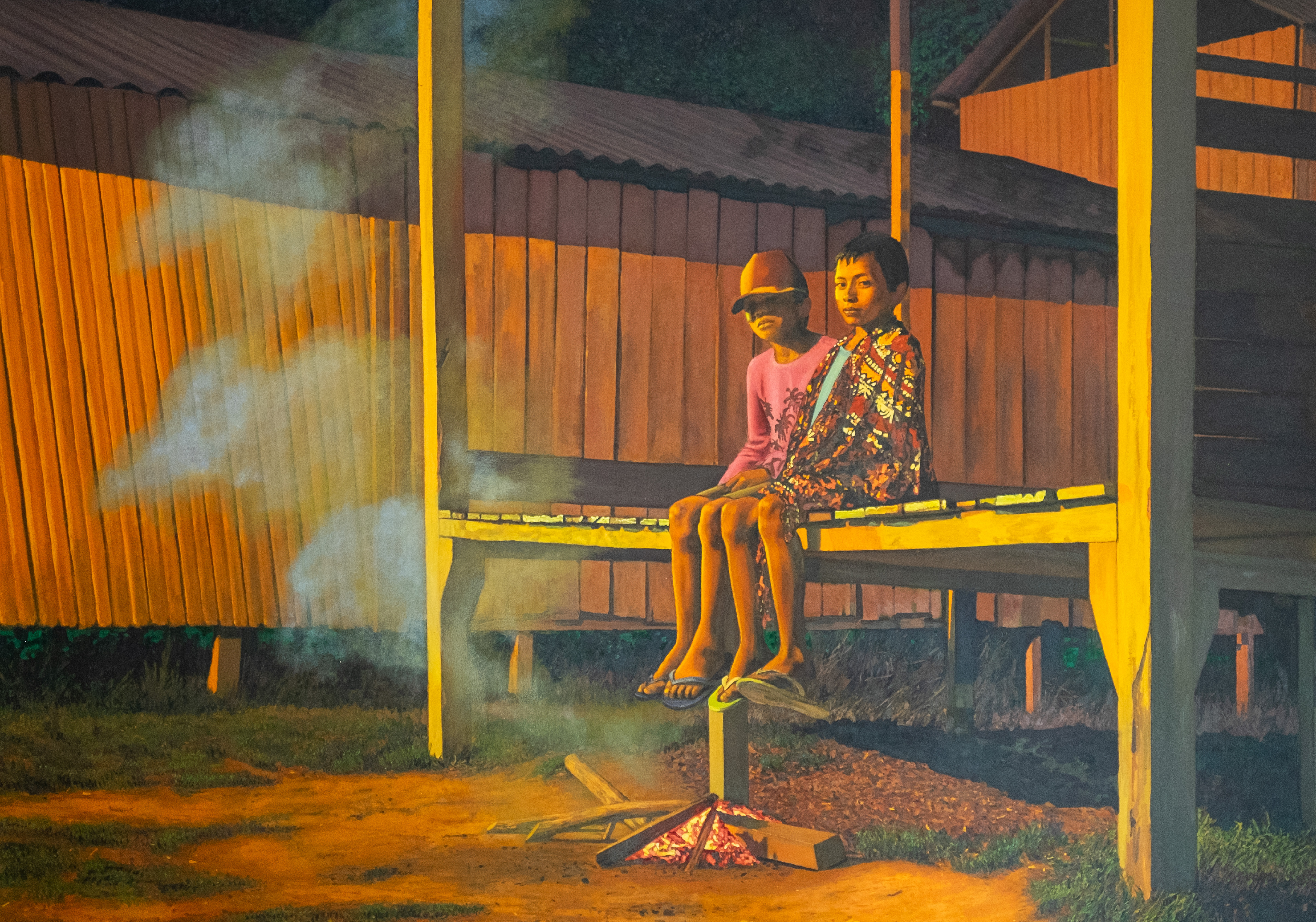 © „Hunikuin“, 240 x 190 cm, 2022, oil on canvas