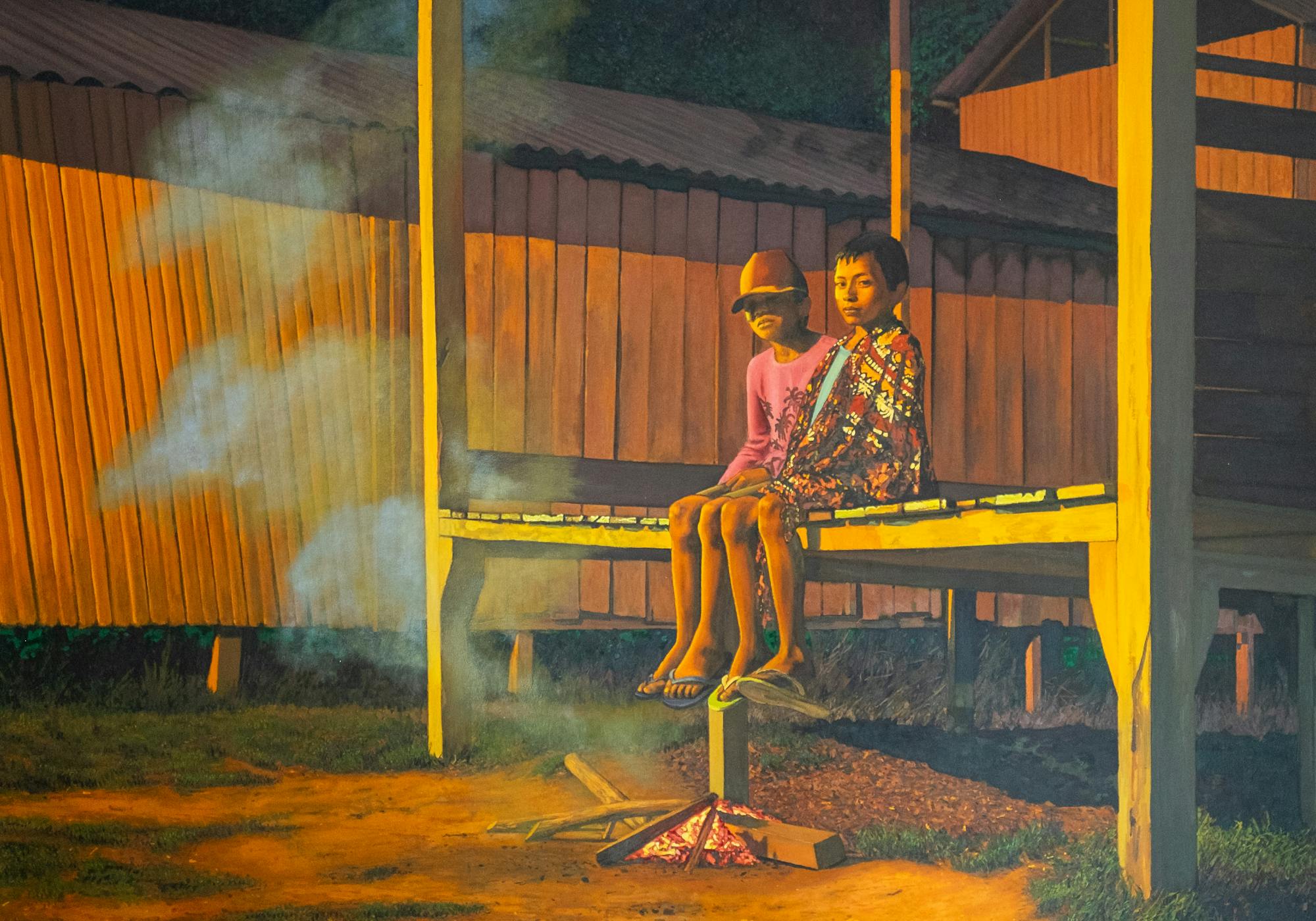 © „Hunikuin“, 240 x 190 cm, 2022, oil on canvas