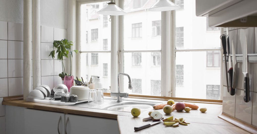 windows in the kitchen