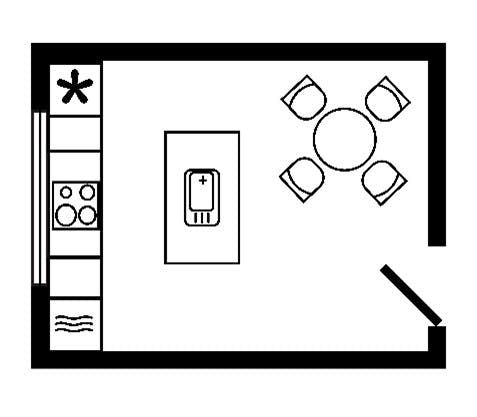 island kitchen layout