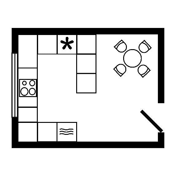 G-shaped kitchen layout