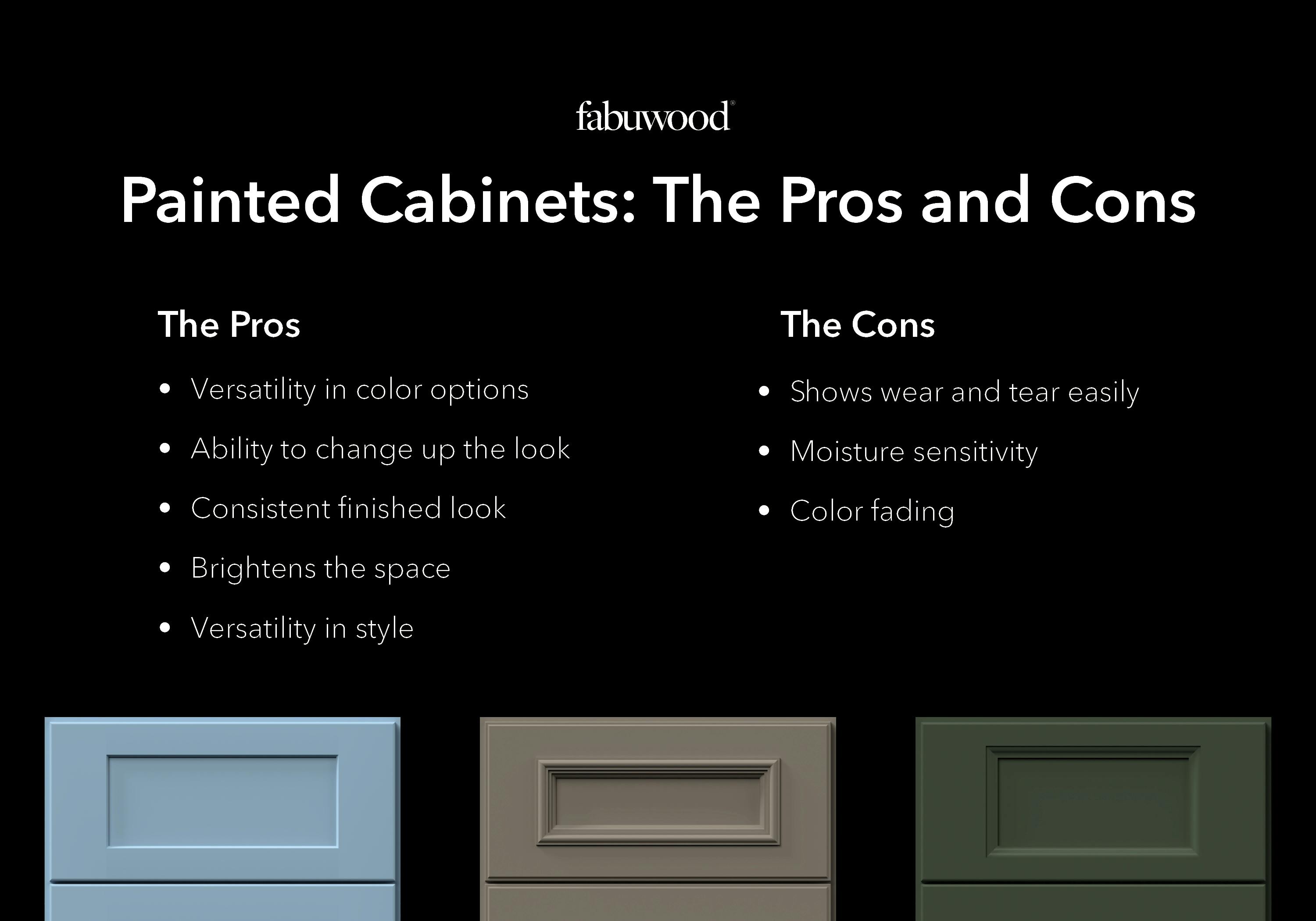 painted cabinets pros and cons