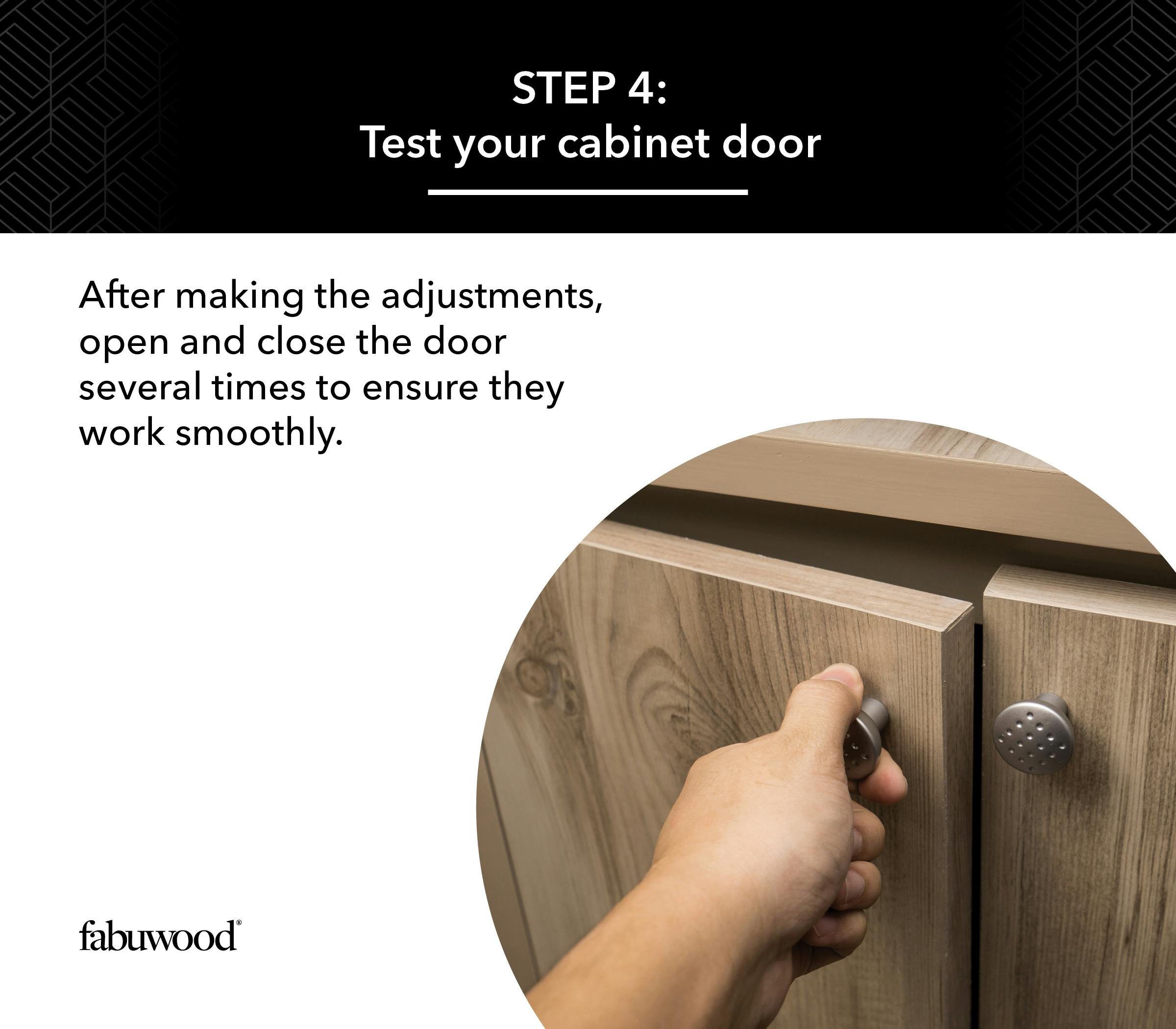 Test your cabinet door 