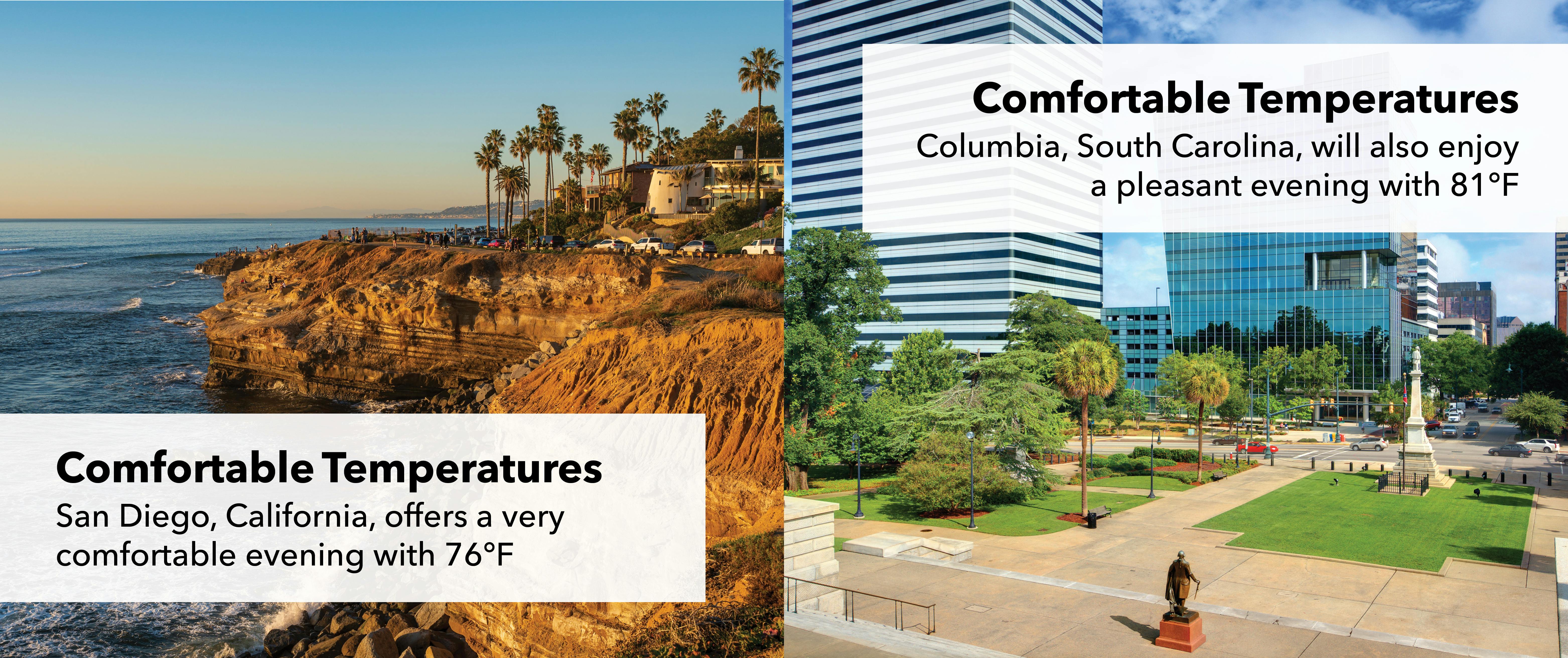 comfortable temperatures