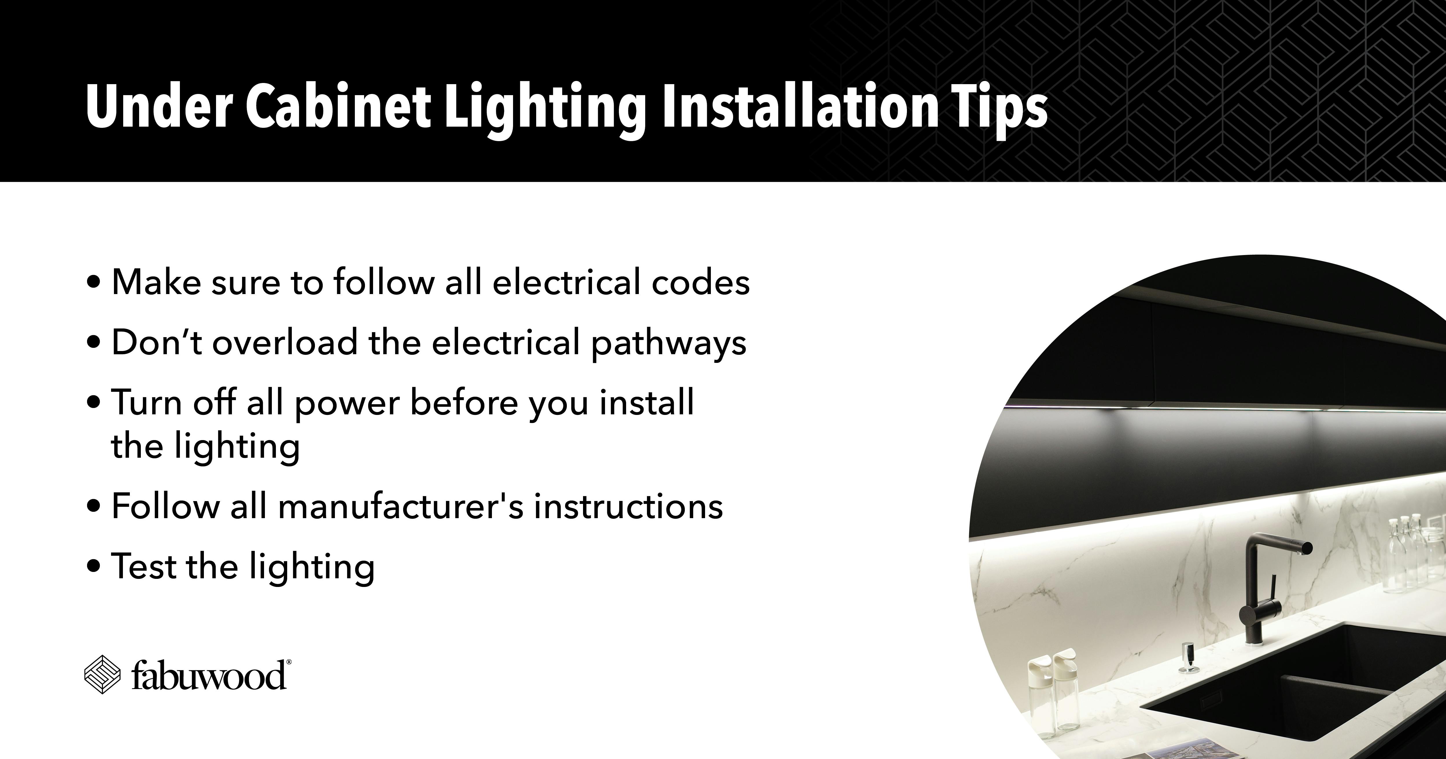 under cabinet lighting installation tips