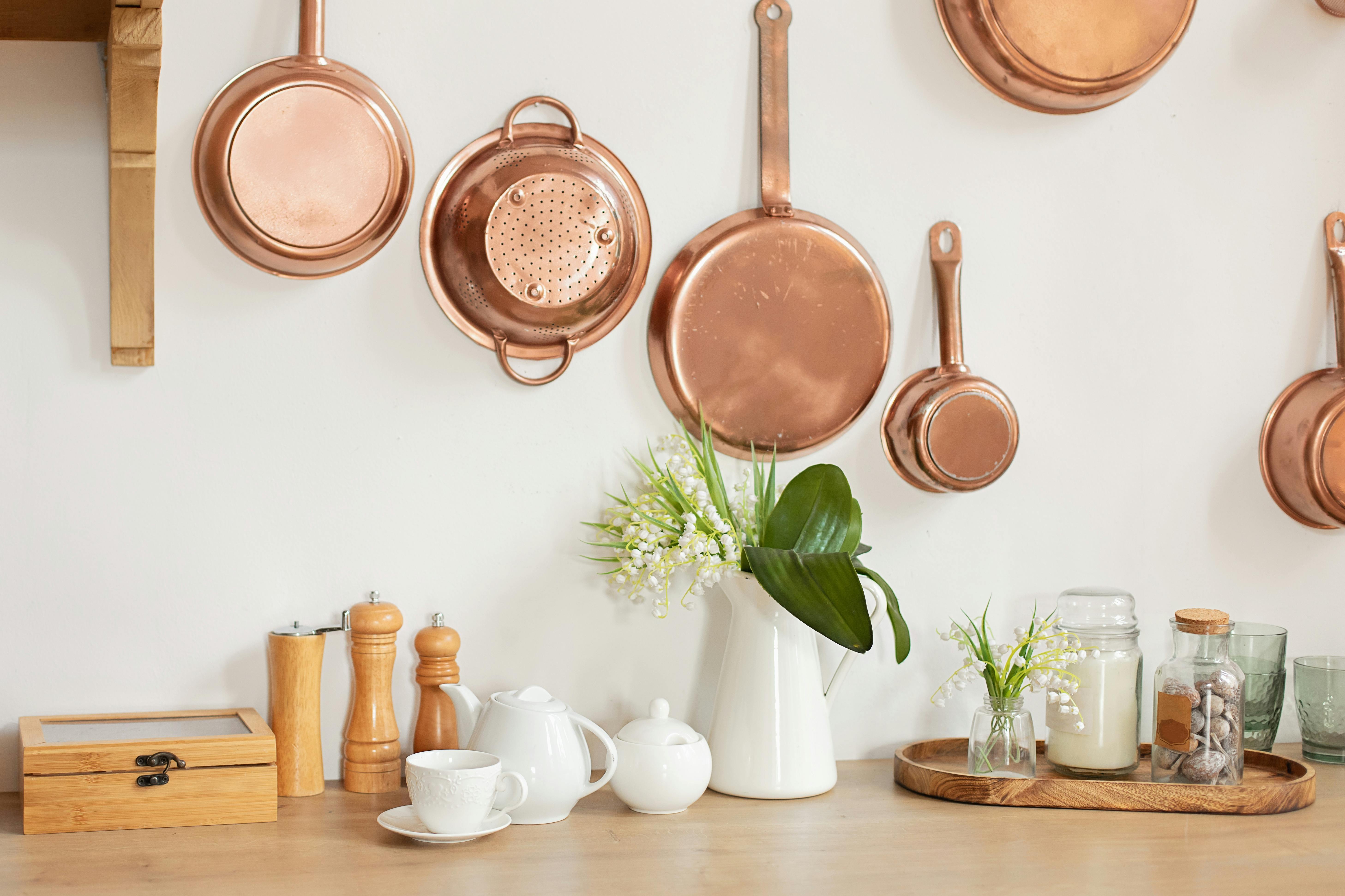 hanging pots and pans