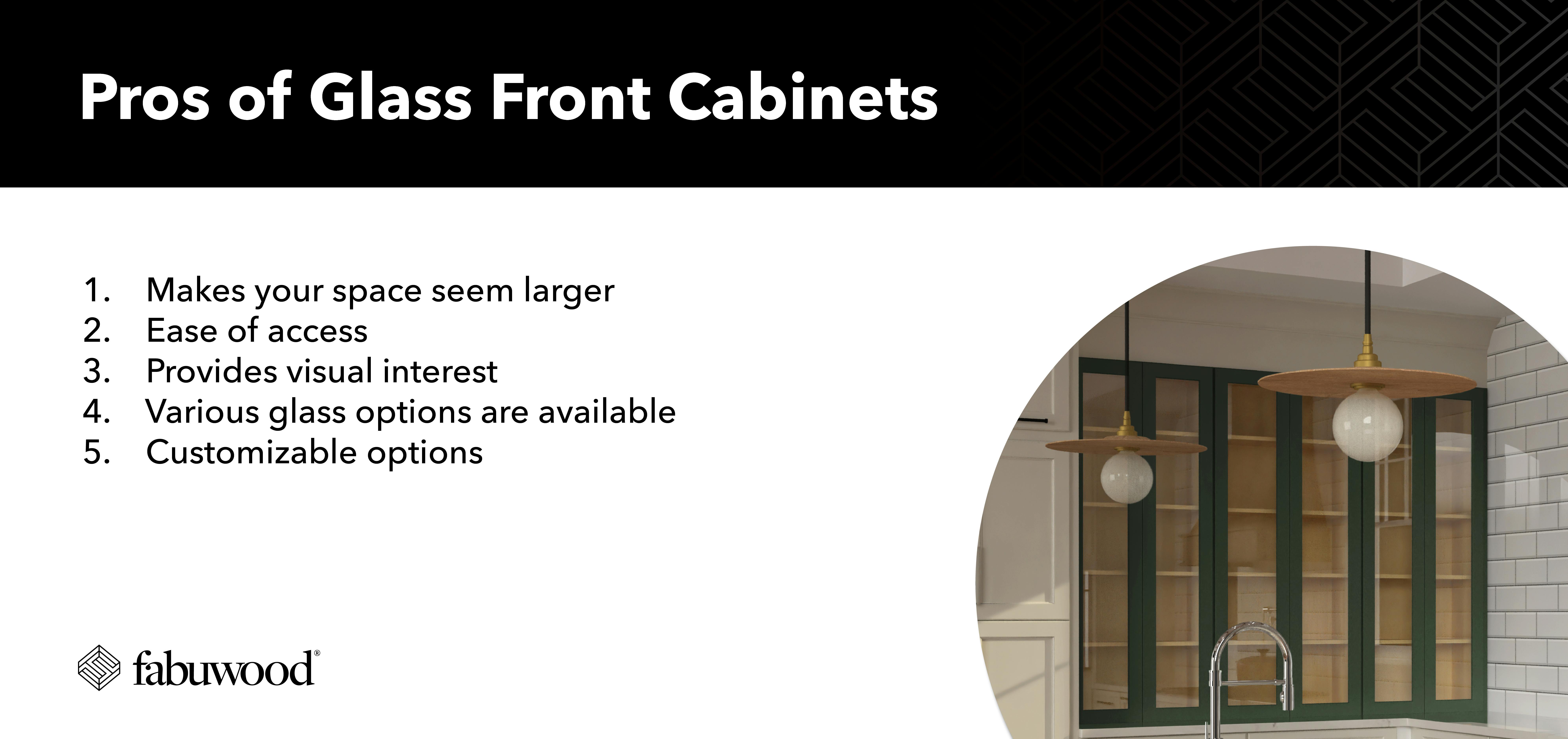 Pros of glass front cabinets