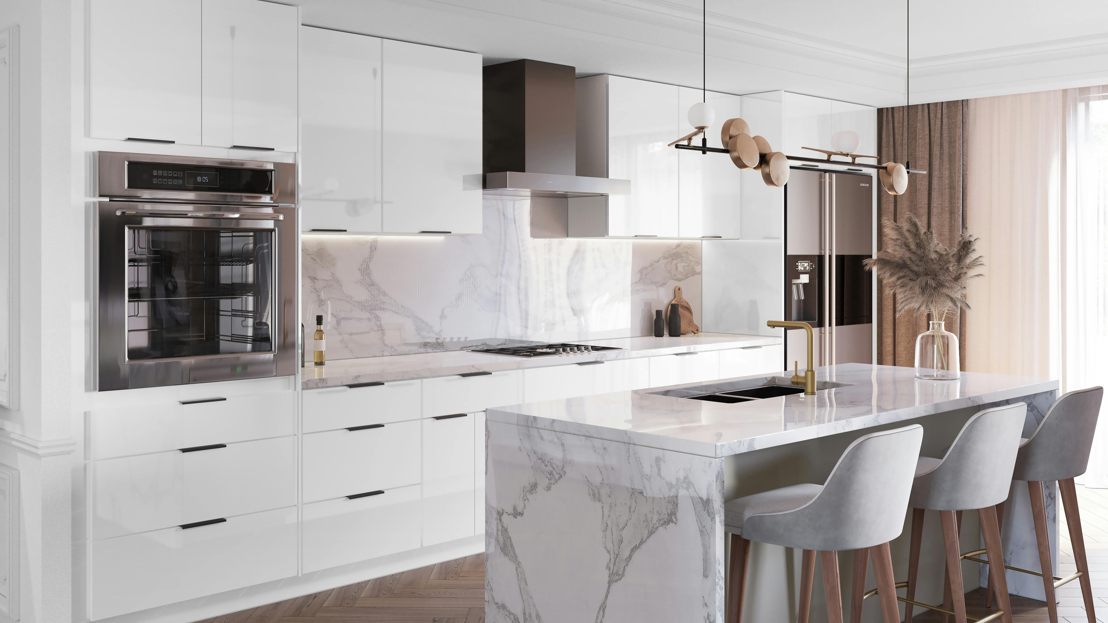 Fabuwood Illume Catalina Bianco Gloss kitchen 