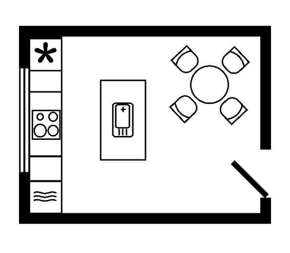 Island kitchen layout 