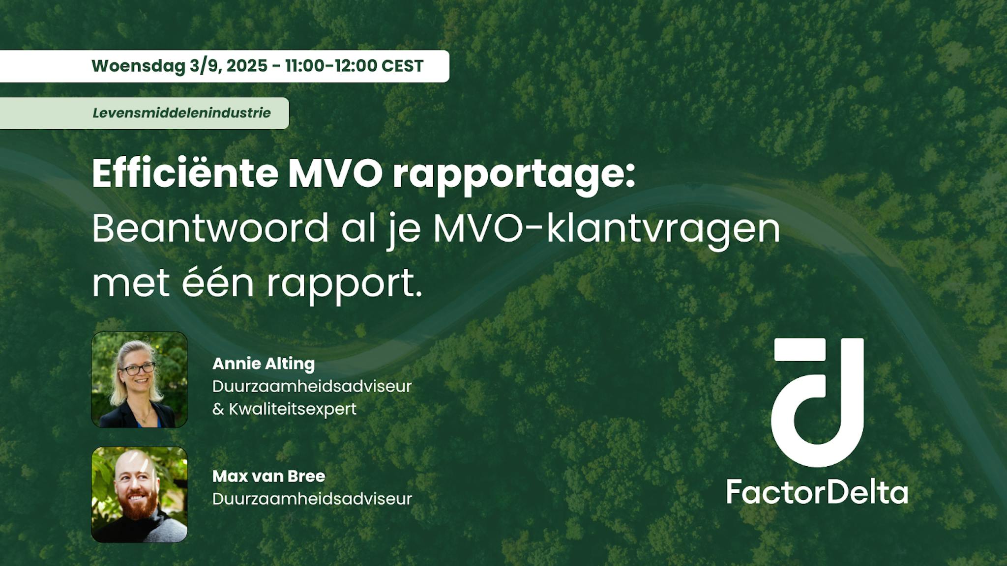 Factor Delta webinar - Efficiënte MVO Rapportage Levensmiddelen