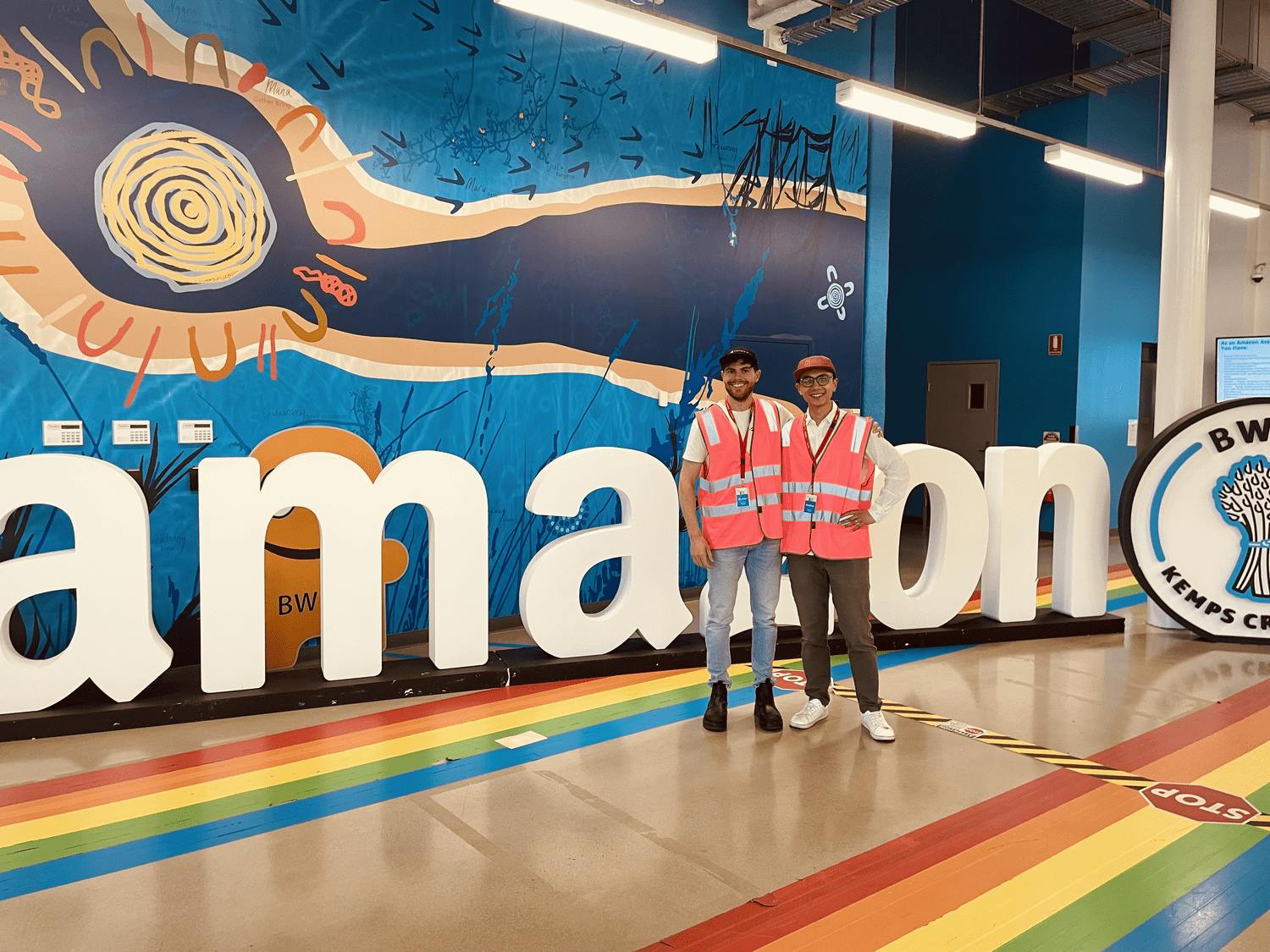 JP and Tim visiting Amazon