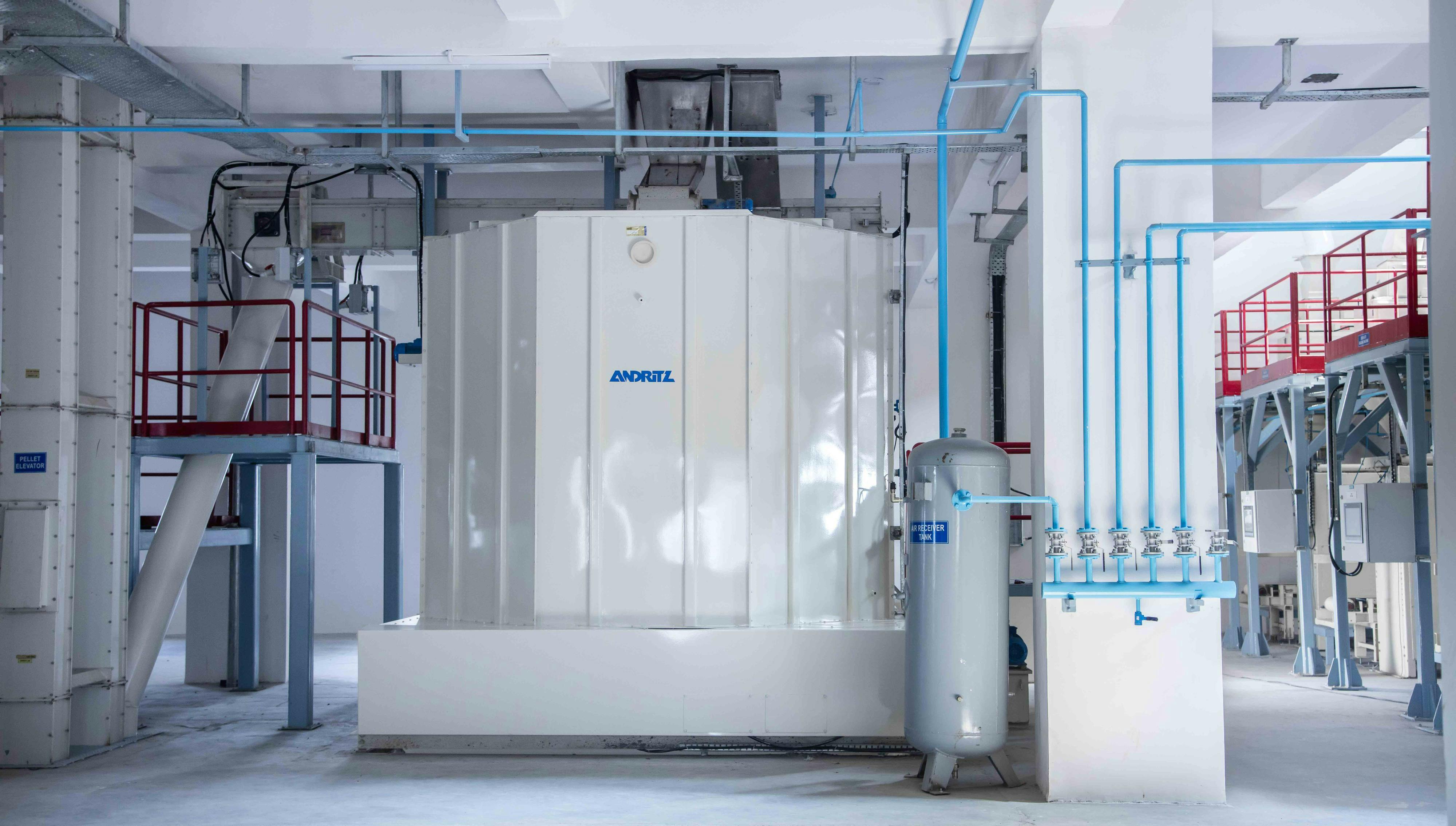Large cooler dryer in a factory