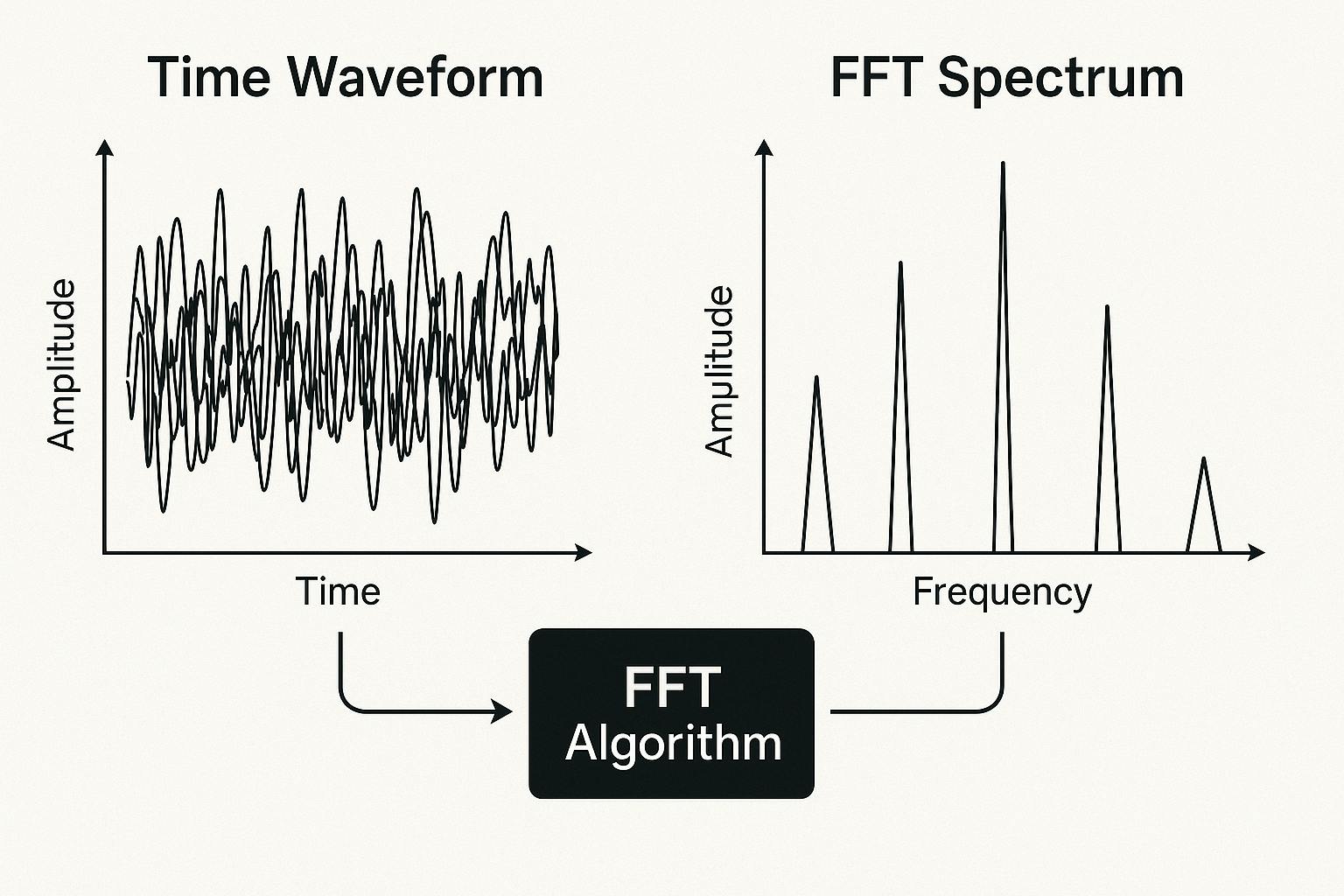 Time waveform being converted to FFT