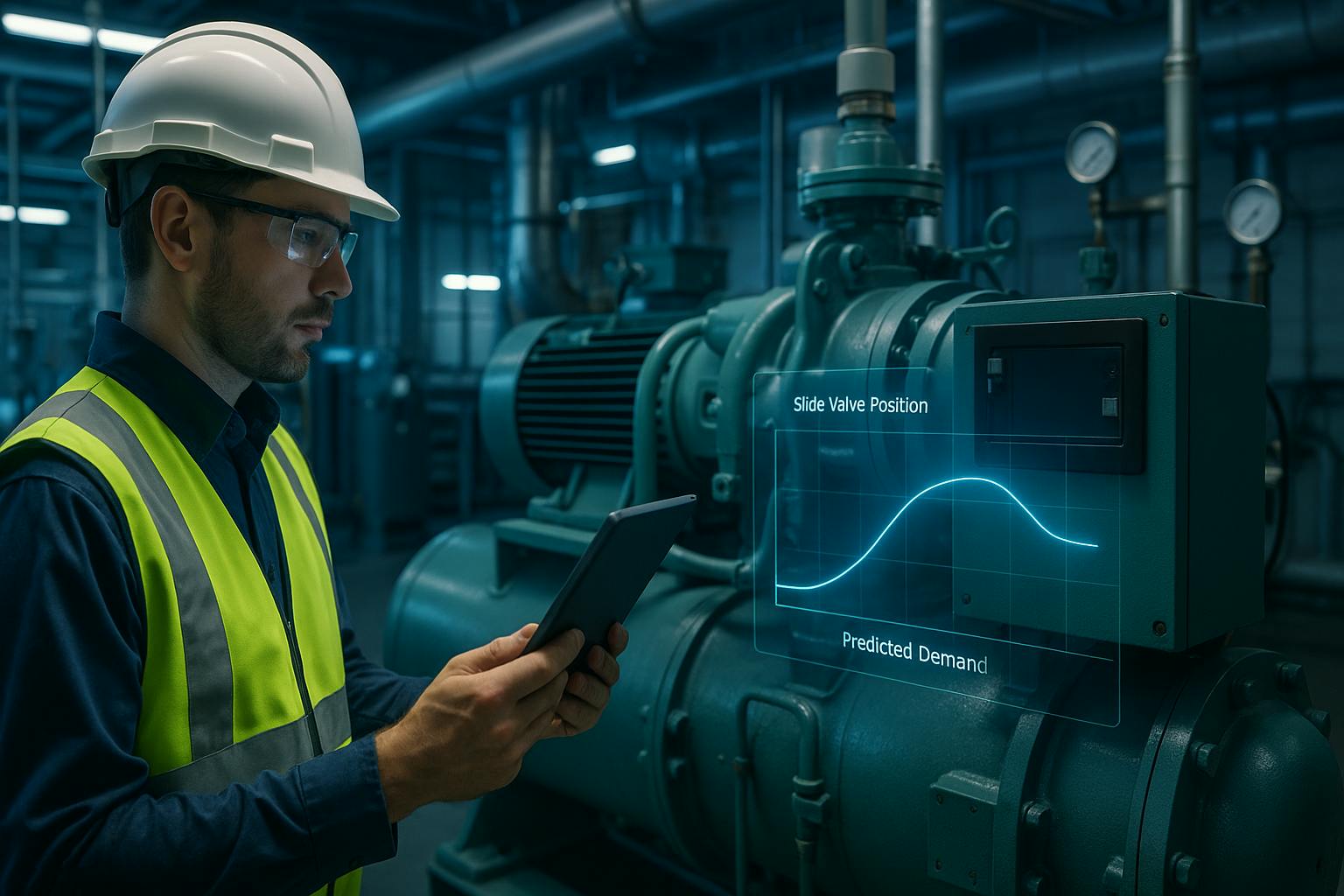 Hero image for Can AI Control Turn Your Screw Compressor Slide Valve into a "Virtual VFD"?