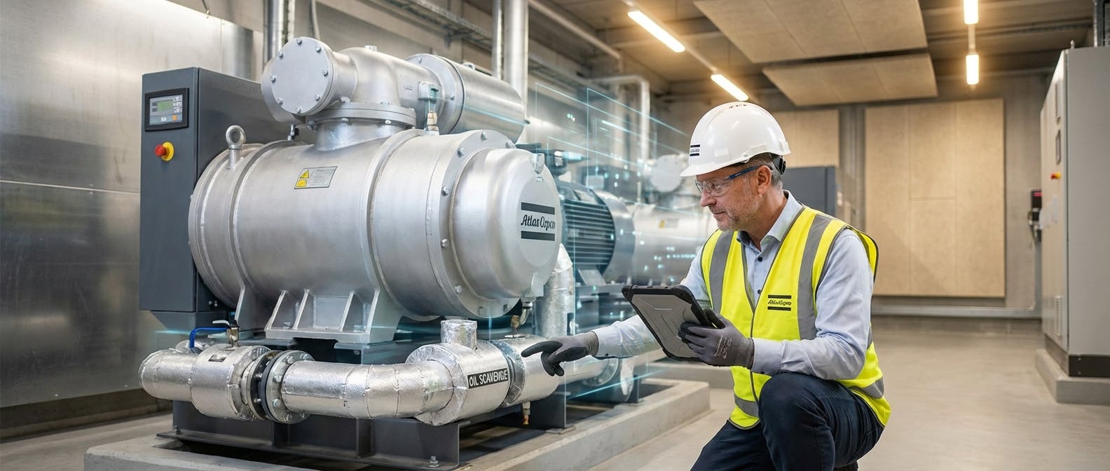 Hero image for How to Detect Screw Compressor Oil Carryover Using AI "Virtual Sensors" (Without New Hardware)