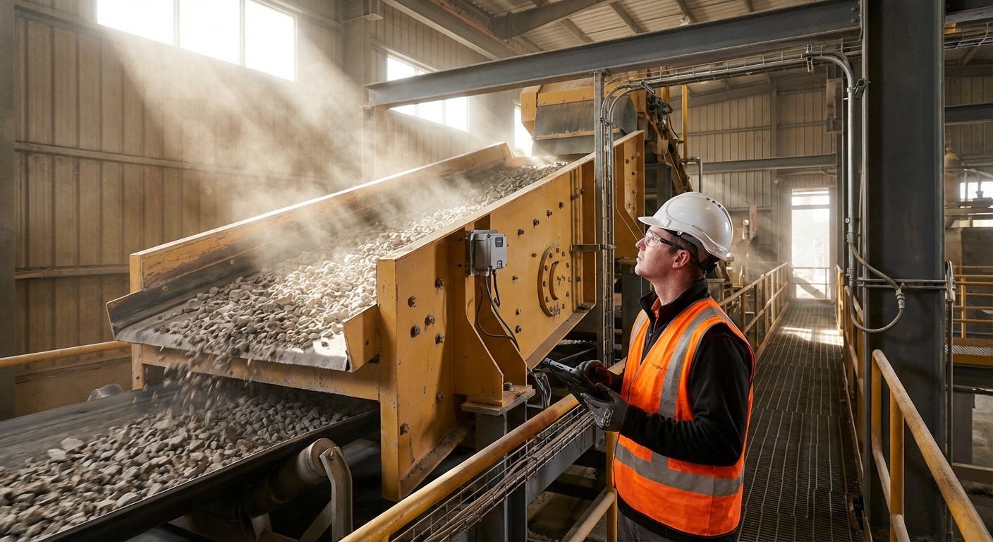 Hero image for Vibrating Screen Deck Frame Fatigue Monitoring: How to Predict Structural Failure Before the Crack Spreads