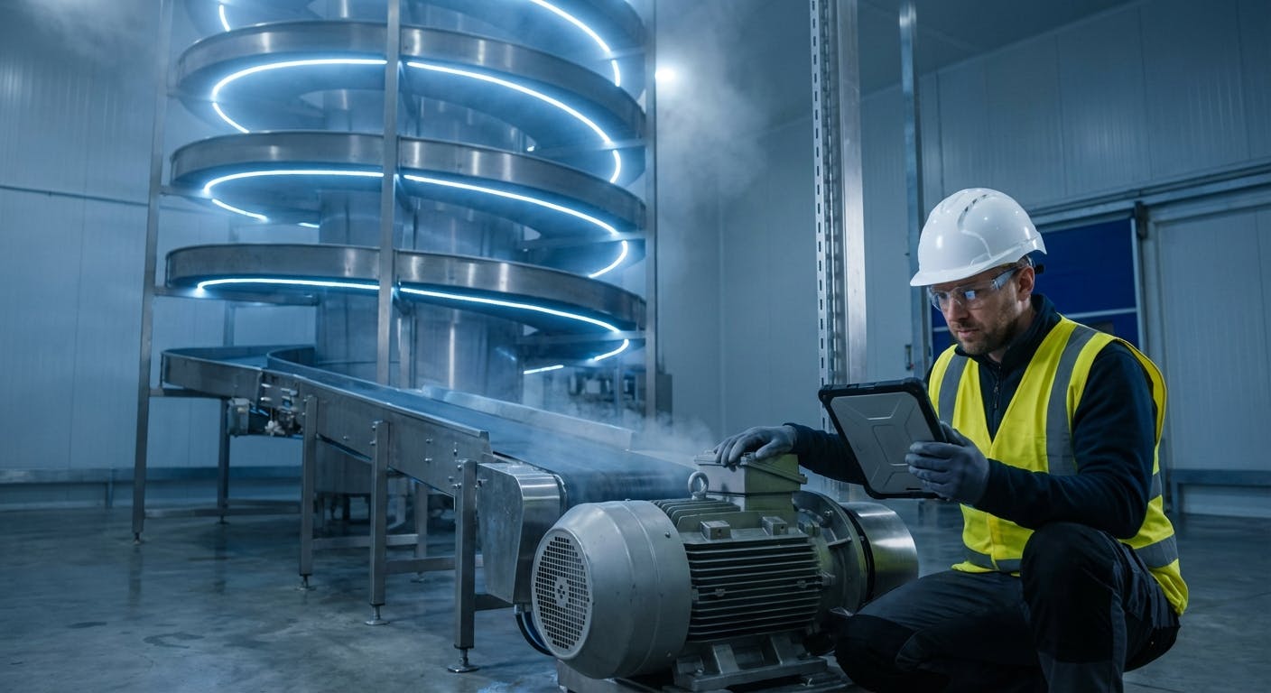 Hero image for Predictive Maintenance for Spiral Conveyor Belts: Protecting the Critical Path Asset