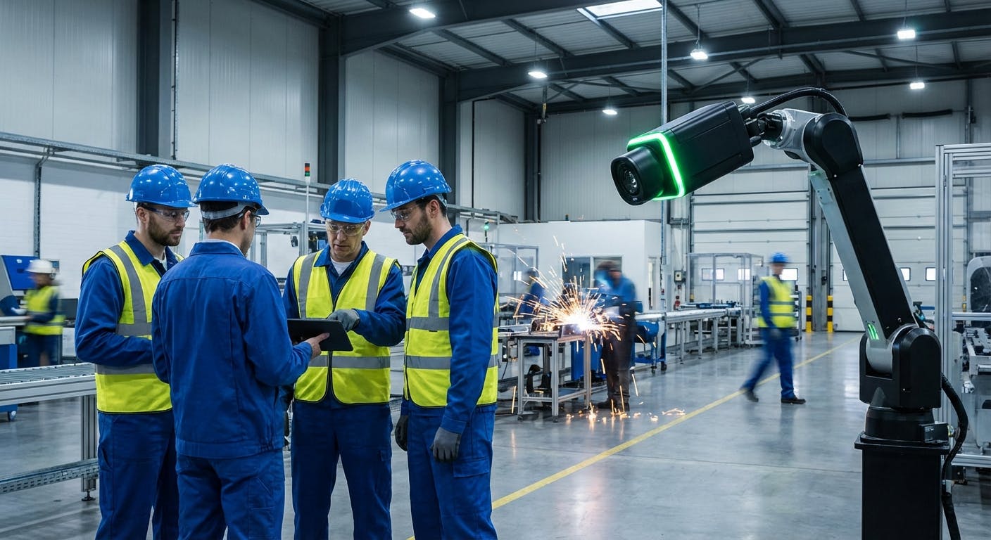 Hero image for Computer Vision in Manufacturing: From Passive Monitoring to the "Self-Healing" Factory Workflow