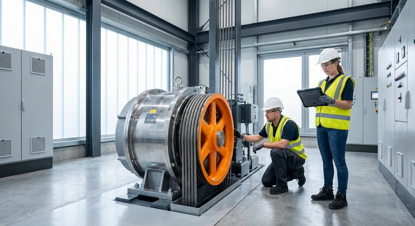 Hero image for The Definitive Guide to Traction Machine Maintenance and Modernization in 2026