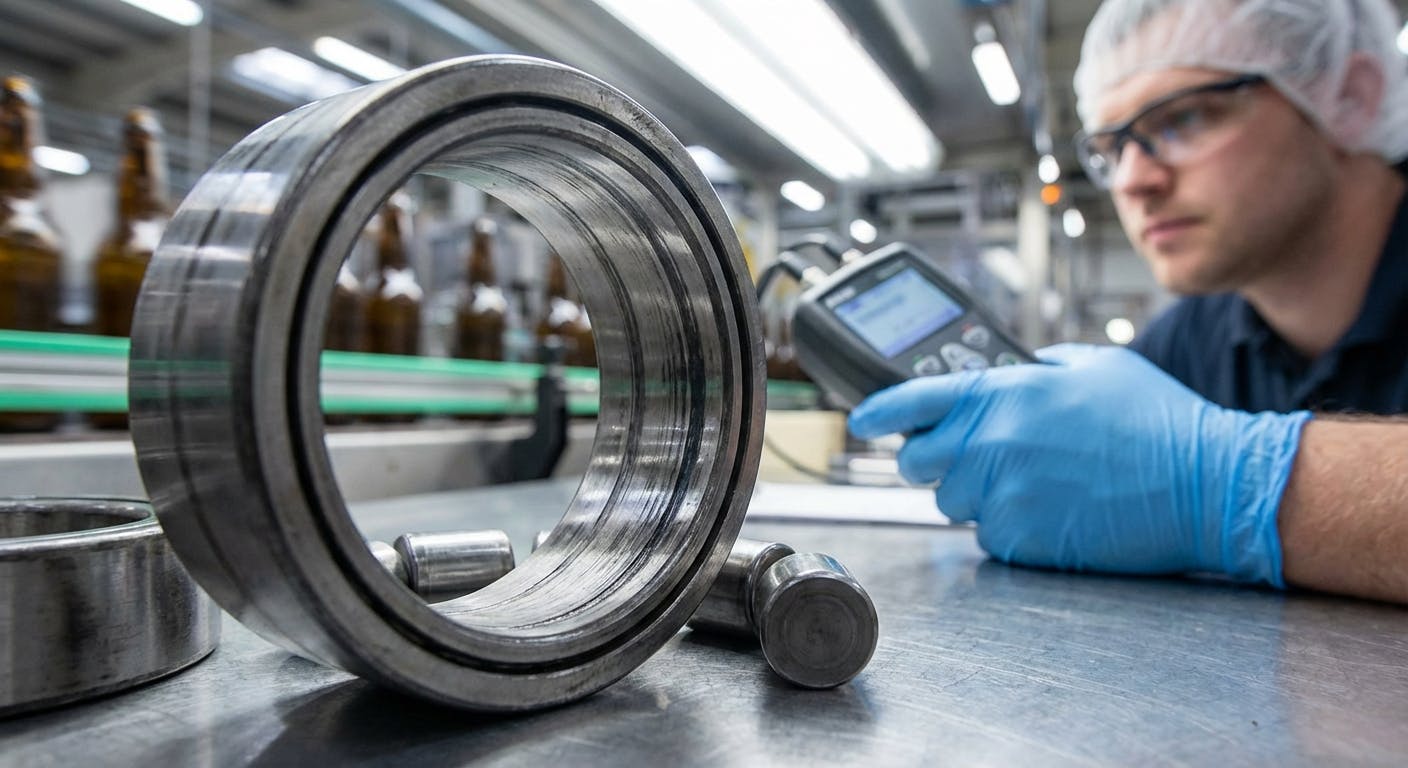 Hero image for Why Bearings Fail Repeatedly on Packaging Lines: Root Cause Analysis and Solutions