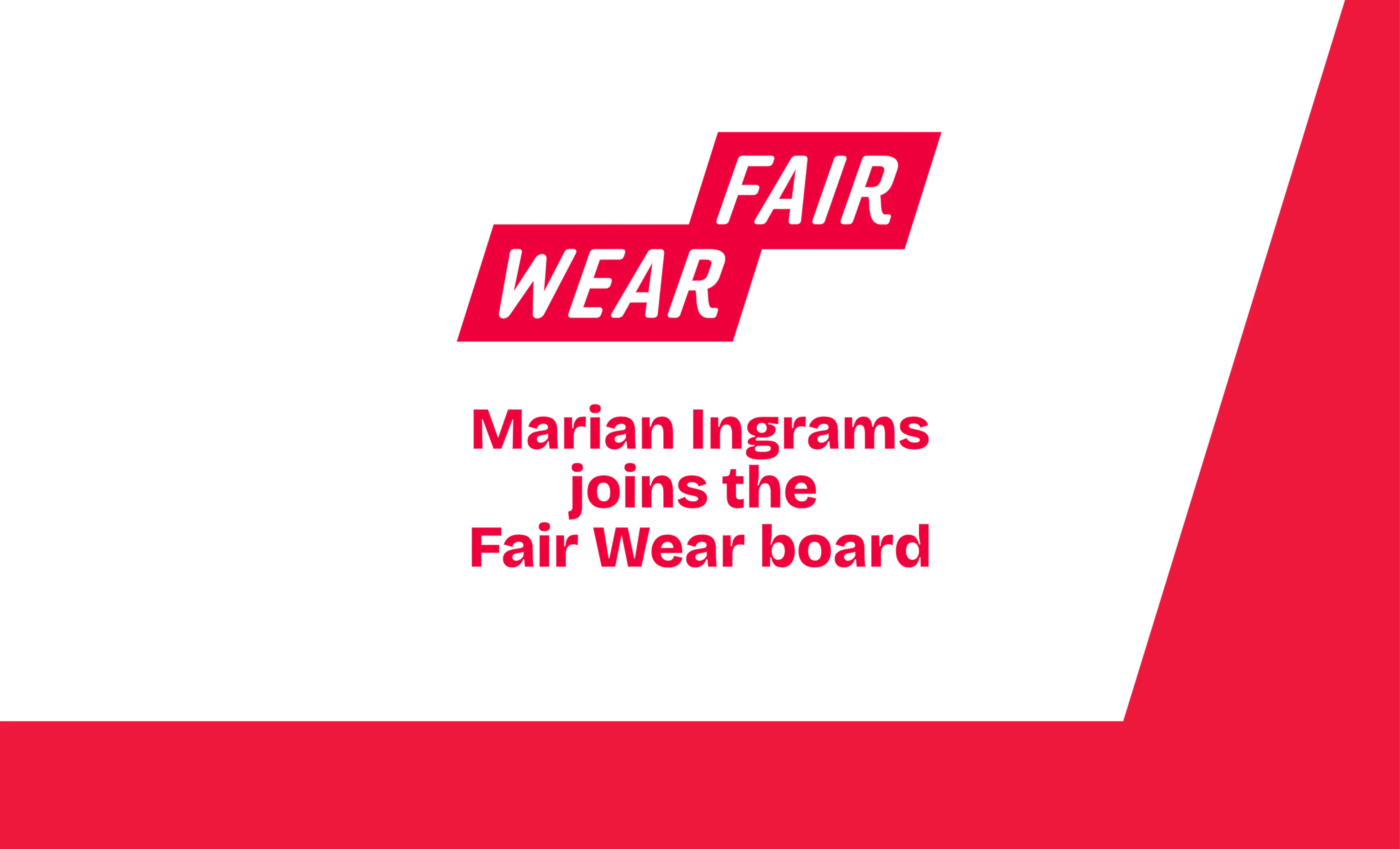 Fair Wear welcomes Marian Ingrams to our Multi-stakeholder Board