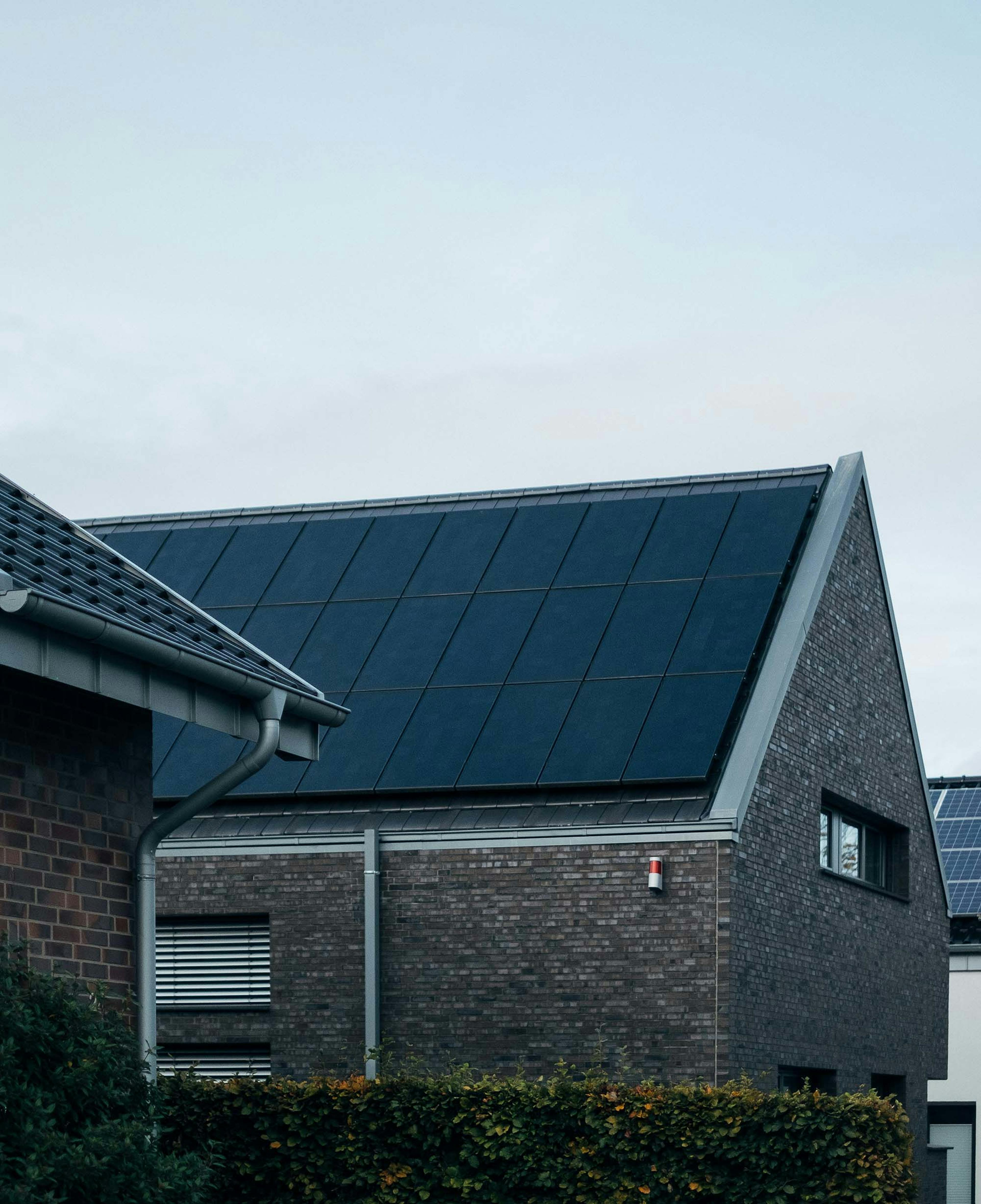 A home with solar panels on the roof