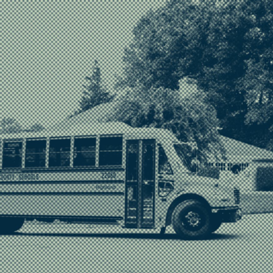 An electric school bus