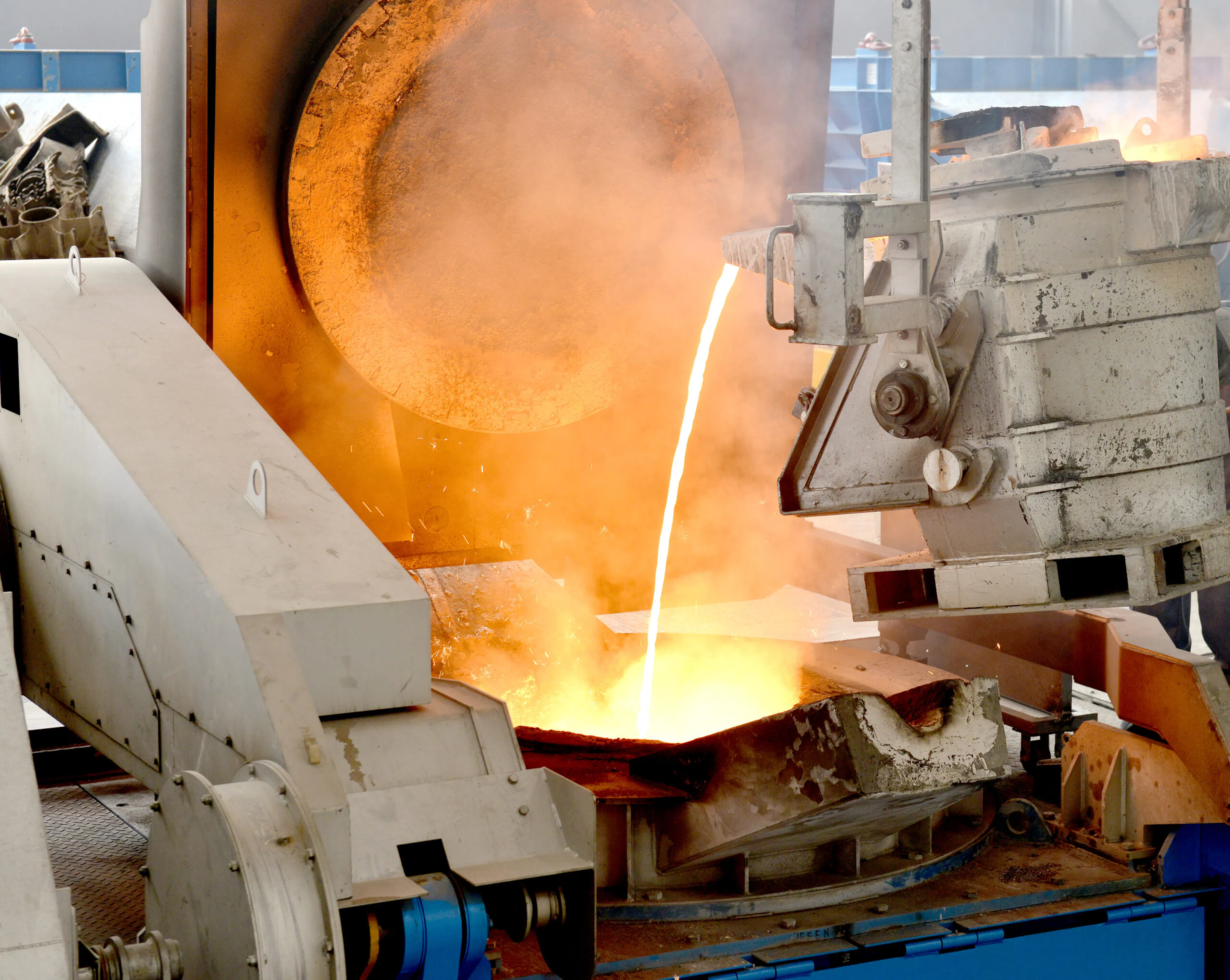 Precision measuring equipment inspecting an industrial manufactured component
