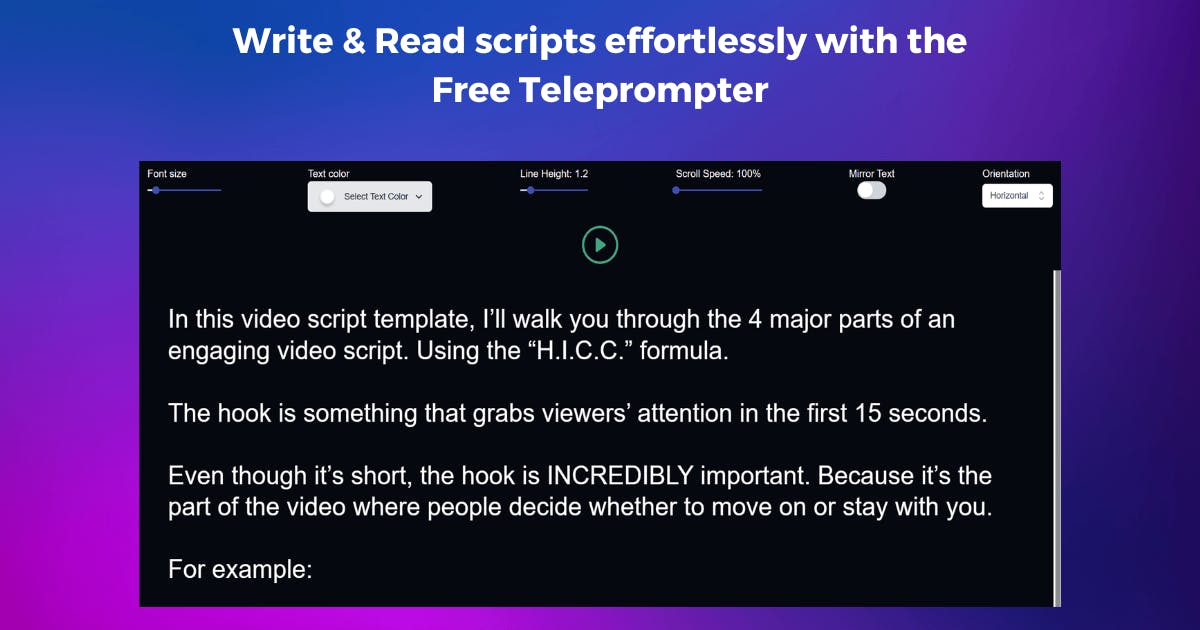 Online Video Teleprompter Free Tool