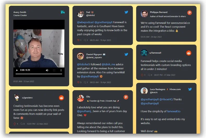 Famewall Screenshot