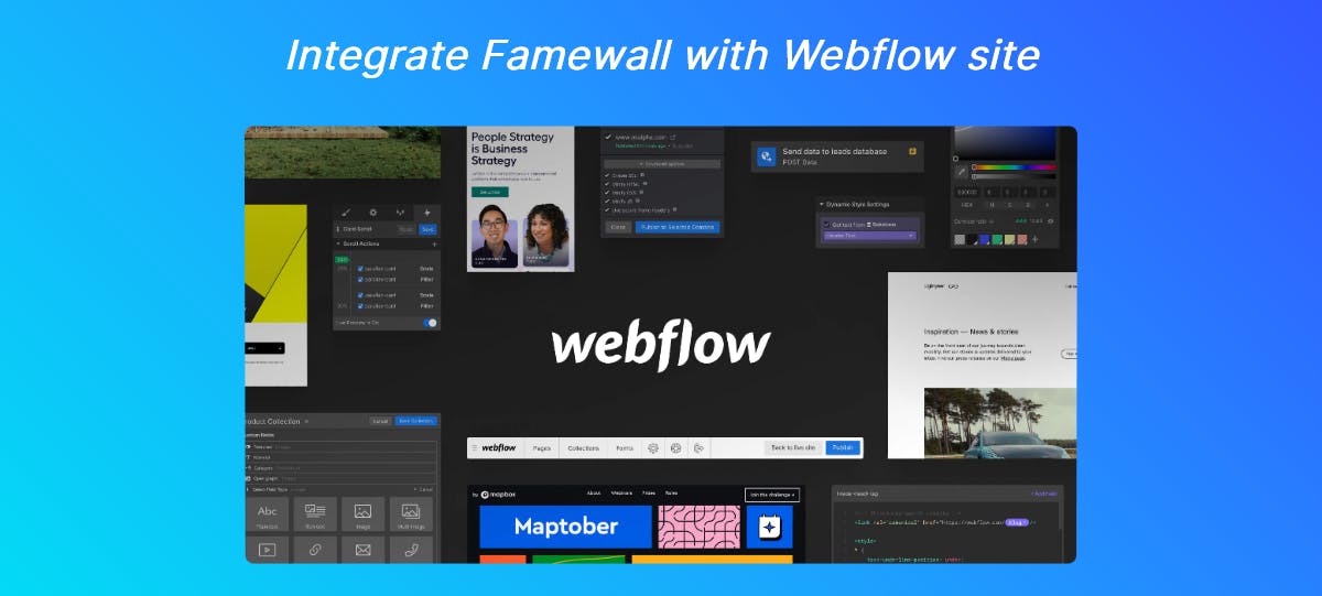 Integrate Famewall testimonials with Webflow