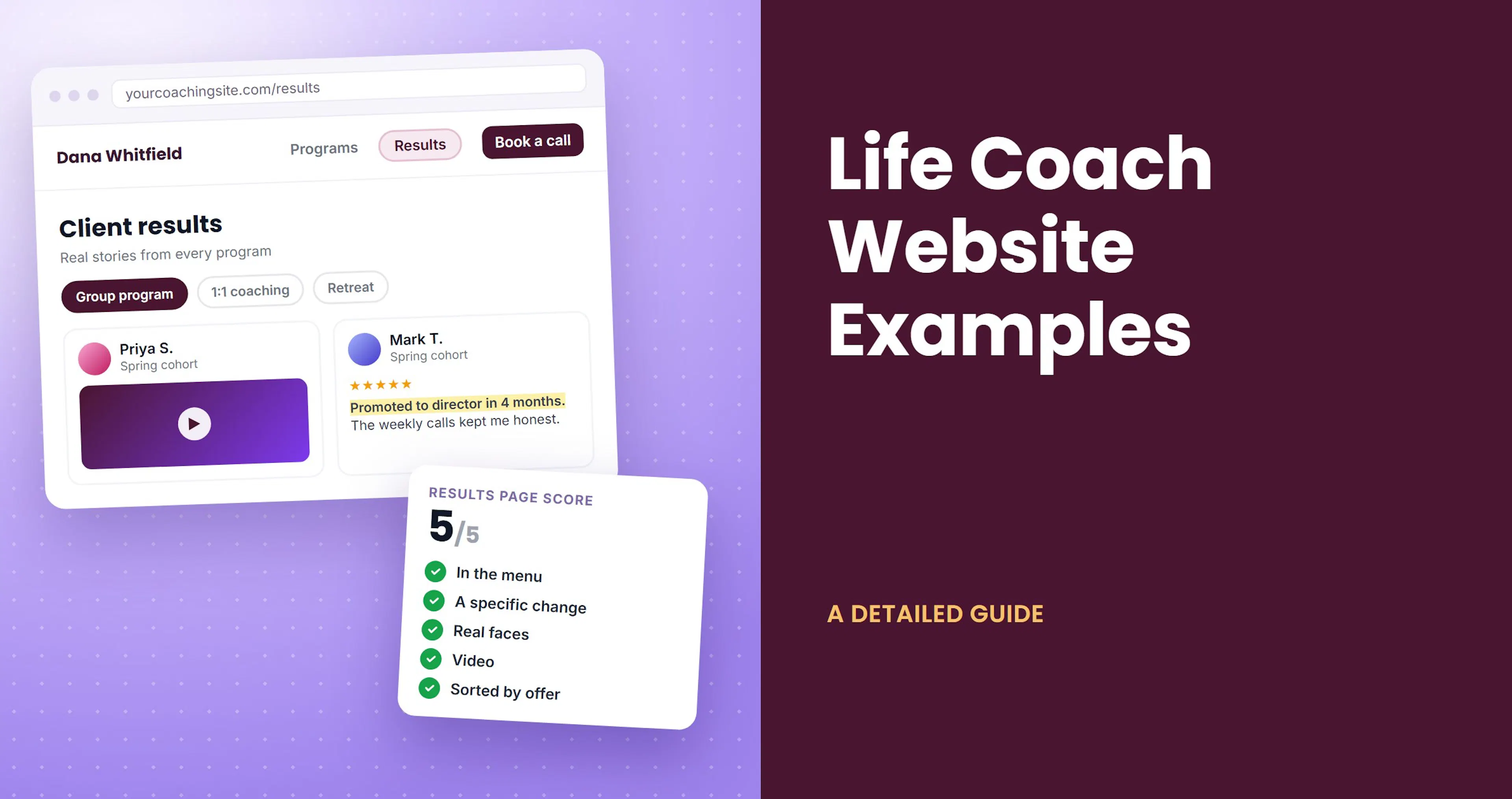 Life Coach Website Examples