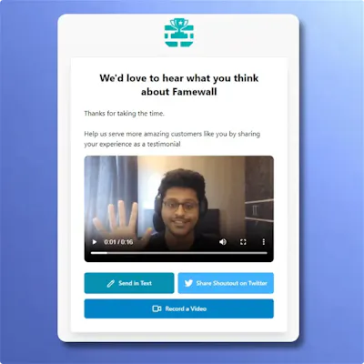 Famewall collection page members open on their phone