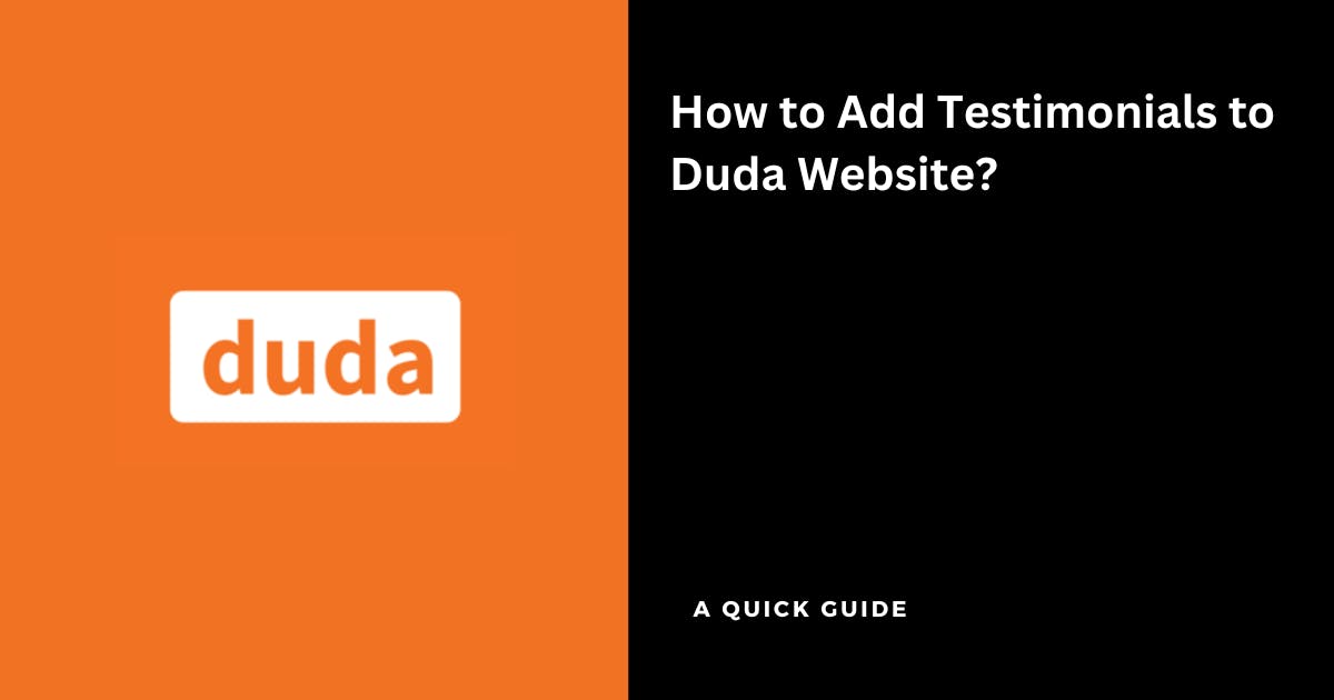 How to Add Testimonials to Duda website?