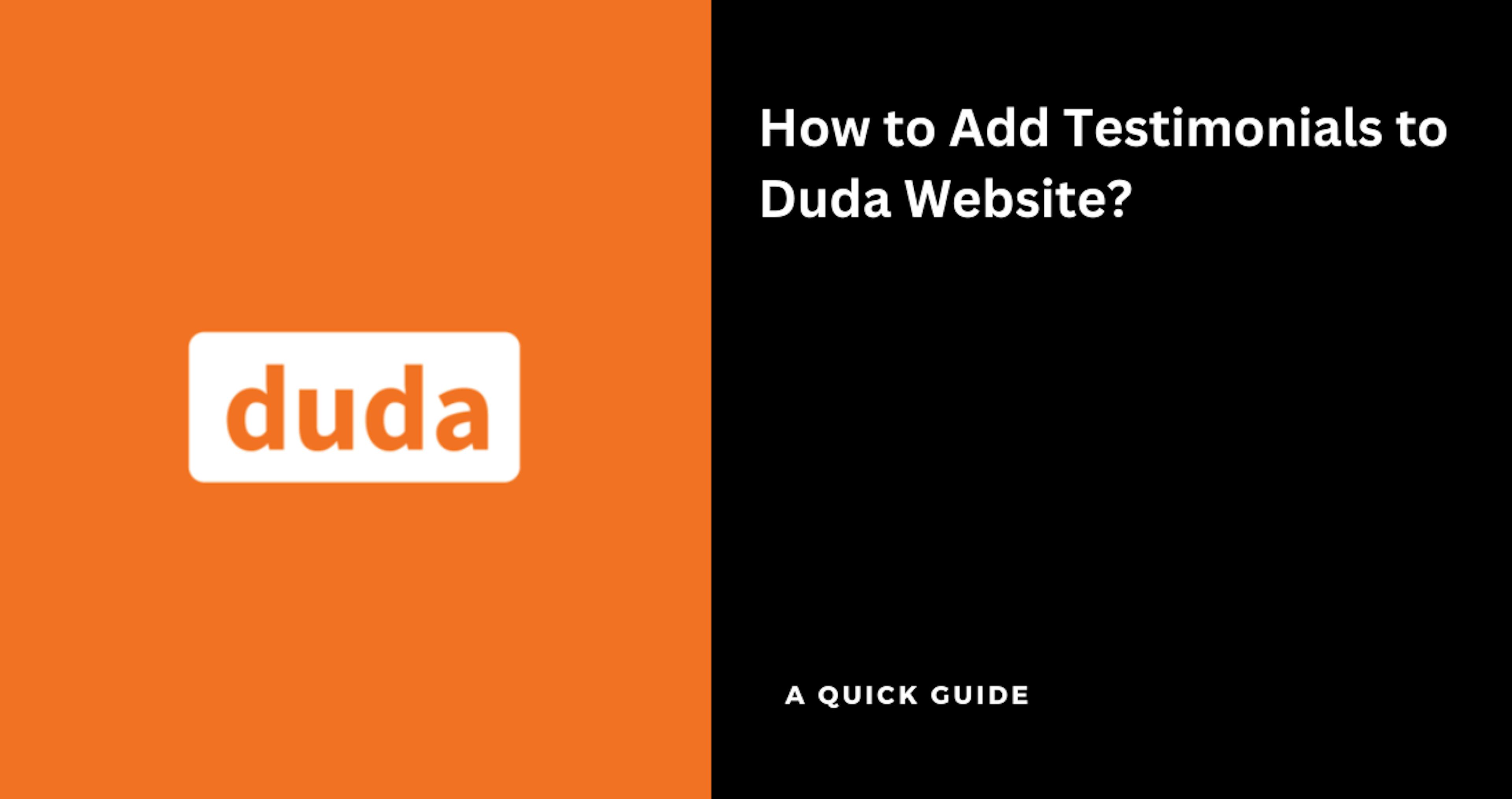 How to Add Testimonials to Duda website
