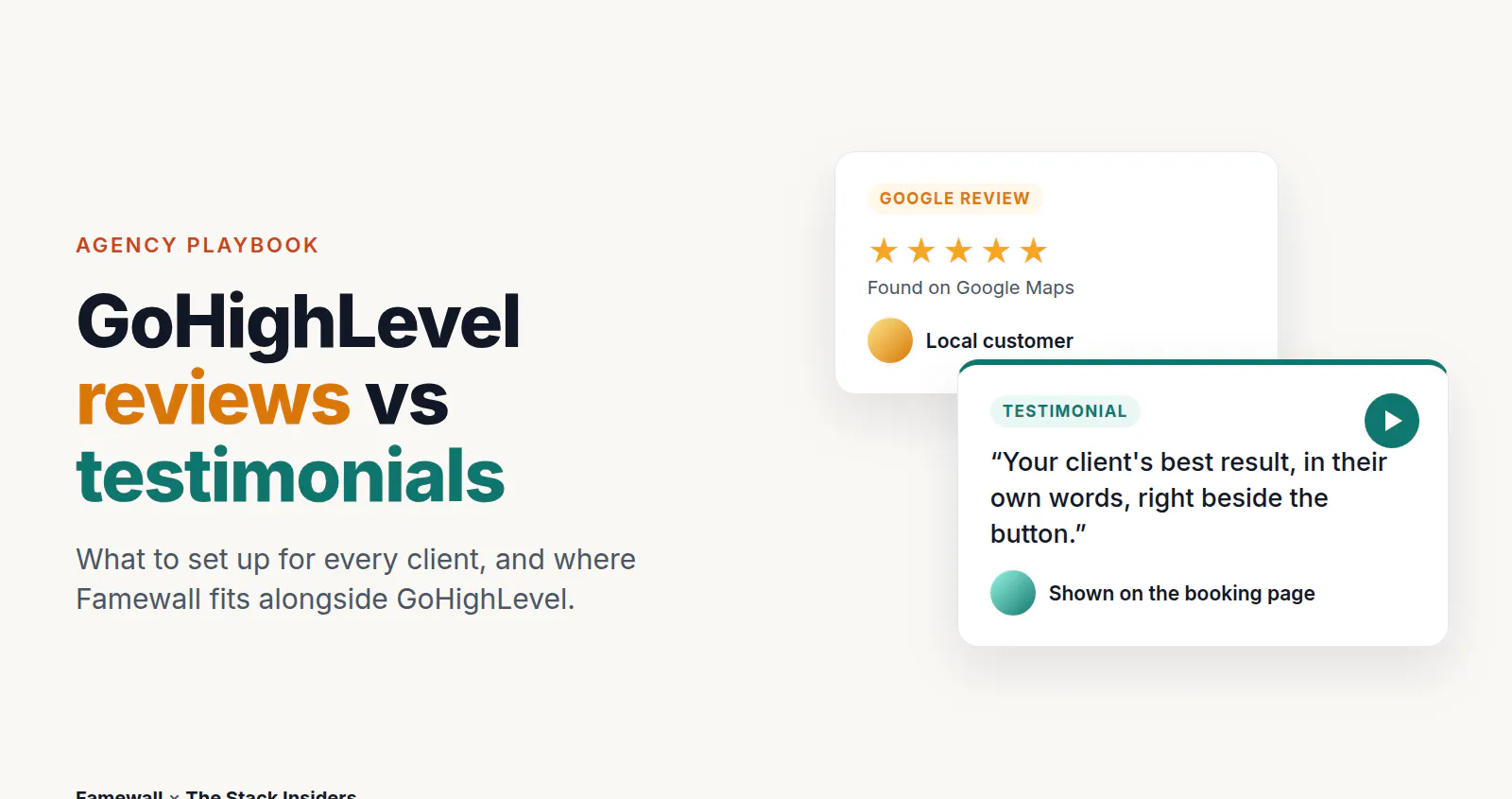 GoHighLevel reviews vs testimonials