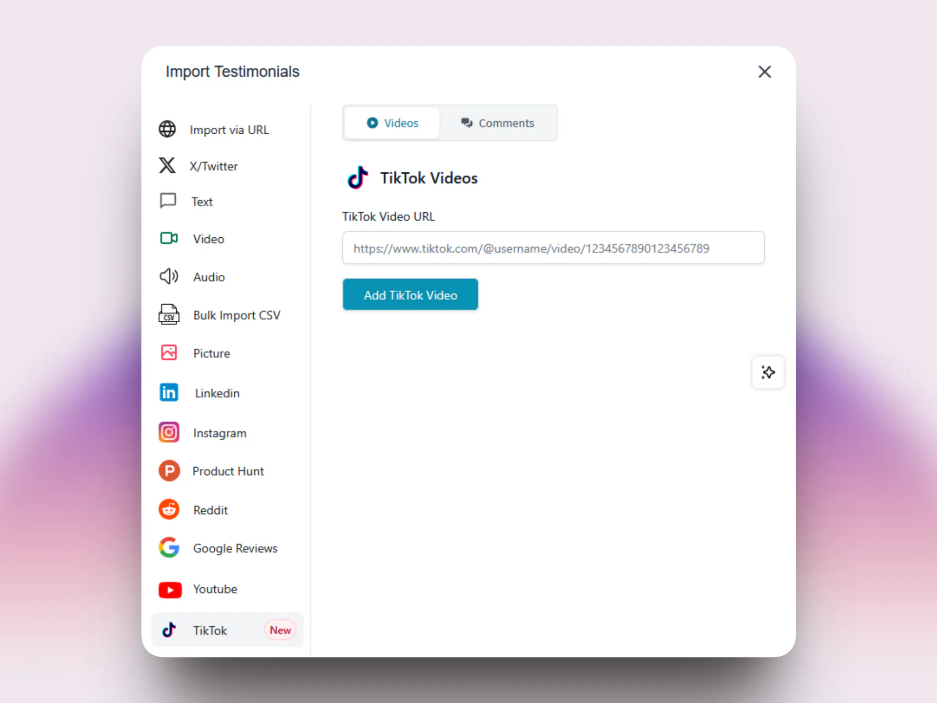 import-tiktok-video