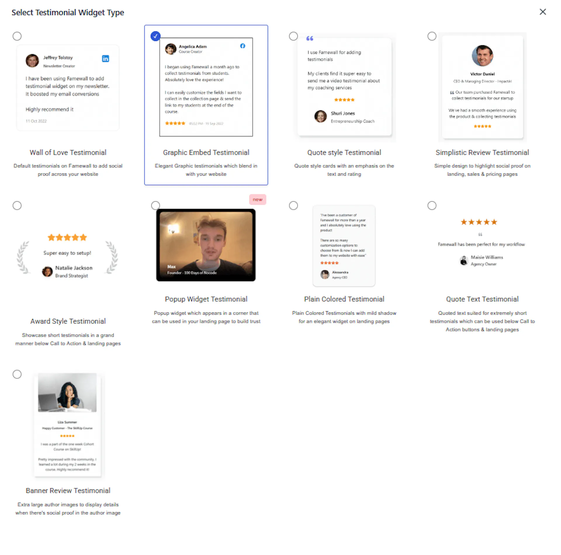 White-label testimonial widgets in your client's brand