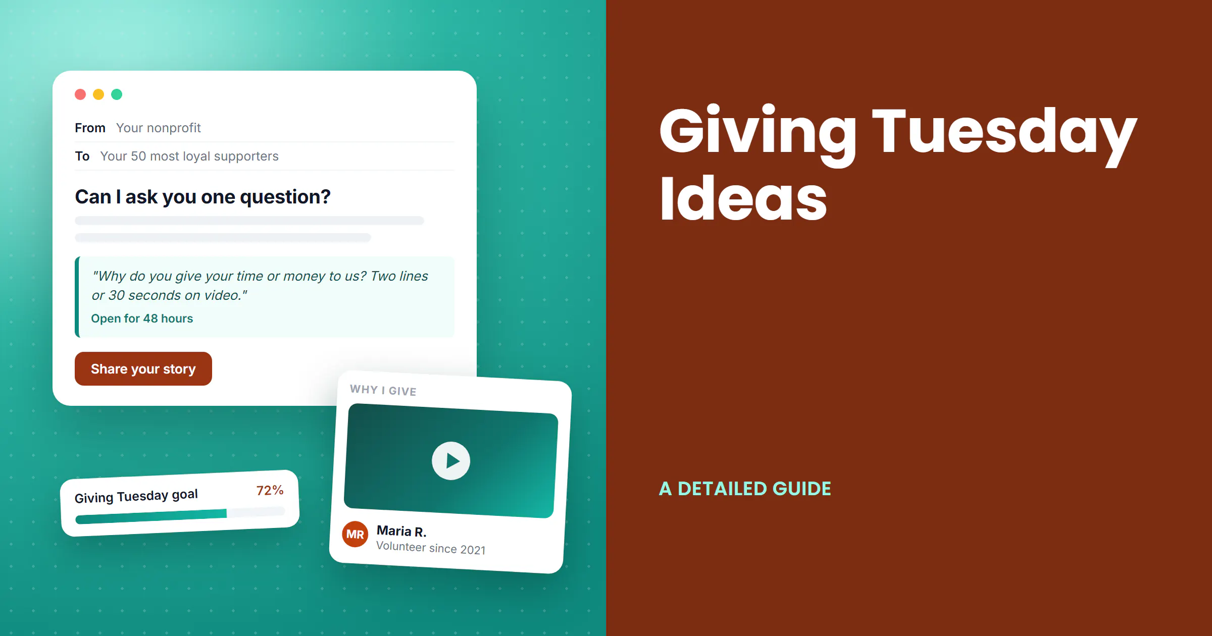 Giving Tuesday Ideas: 15 Ideas, 5 Emails & 10 Social Posts Built on Real Stories (2026)