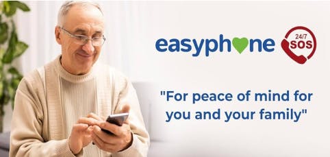 Elderly man on phone