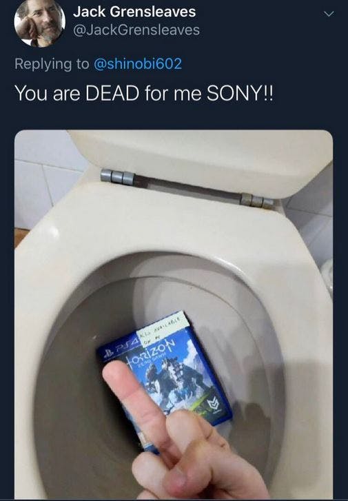 A screenshot of a tweet by one of the less than happy gamers regarding the rumors