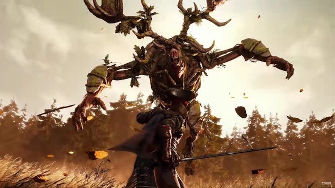 Charging deer monster in GreedFall.