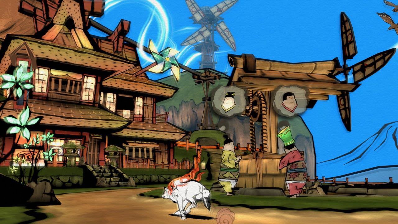 Okami HD - Traditional art graphics in a modern game