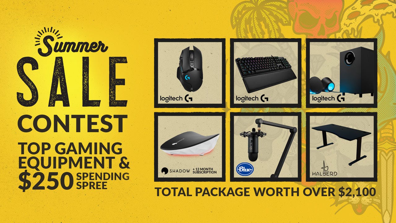 Win over $2,100 worth of gaming prizes!