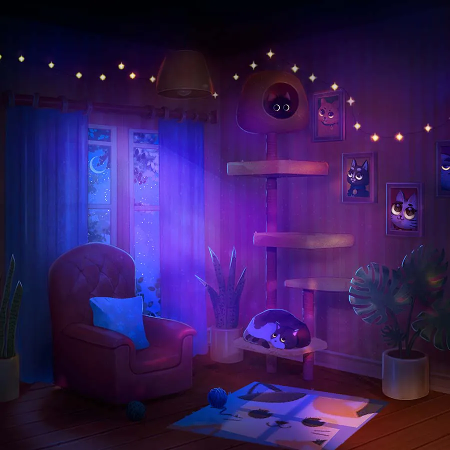 game-Here Kitty Kitty-background