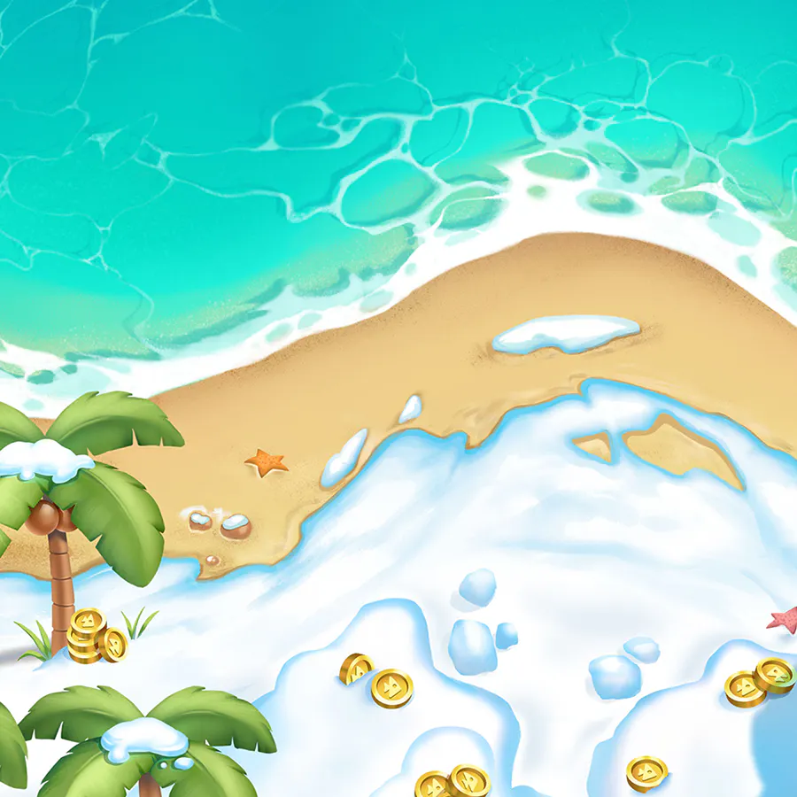 game-Bling Bling Penguin: Ice on the Beach-background