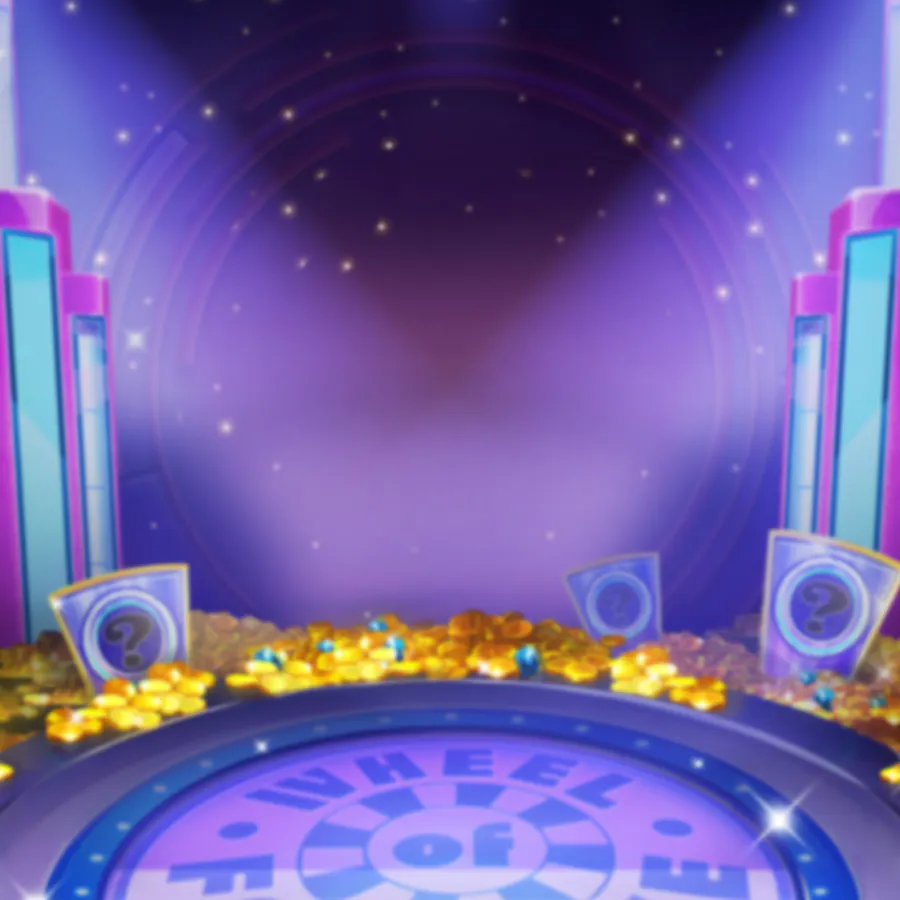 game-Wheel of Fortune Lucky Coins on Stage-background